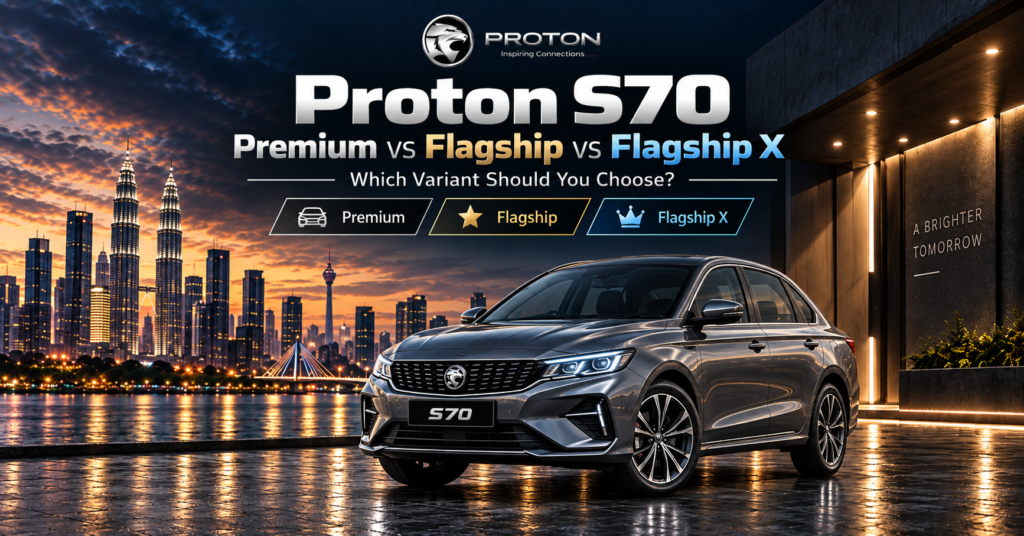 Proton S70 Premium vs Flagship vs Flagship X comparison